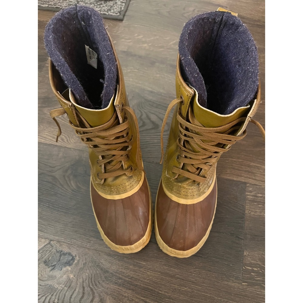 Vintage Sorel Premium Men Winter Boots‎ Made in Canada Brown Leather Duck Pac
